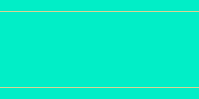 #01eec7, #dbd393 horizontal lines, two pixels wide, one hundred pixels apart