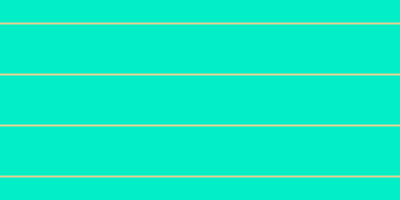 #01eec7, #dbd393 horizontal lines, four pixels wide, ninety-eight pixels apart