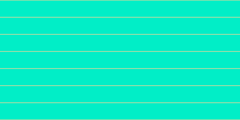 #01eec7, #fcd393 horizontal lines, two pixels wide, fifty-five pixels apart