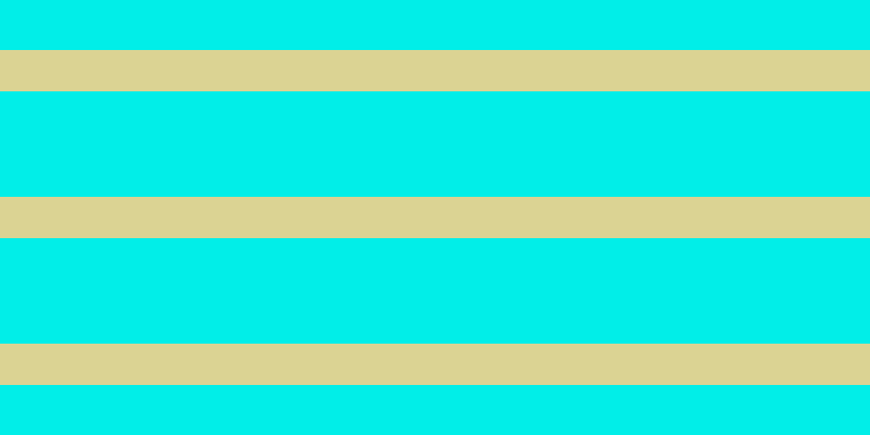 #01eee8, #dbd393 horizontal lines, thirty-eight pixels wide, ninety-seven pixels apart