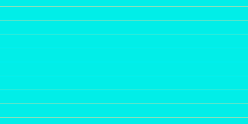 #01eee8, #fcd393 horizontal lines, two pixels wide, forty-three pixels apart