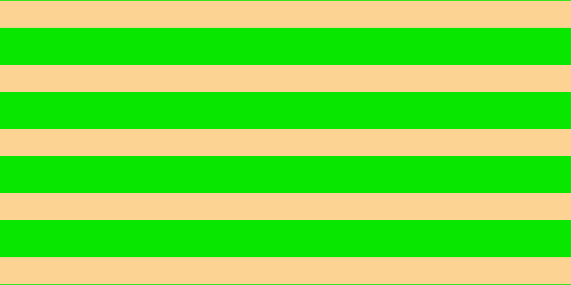 #07e700, #fcd393 horizontal lines, thirty-eight pixels wide, fifty-two pixels apart