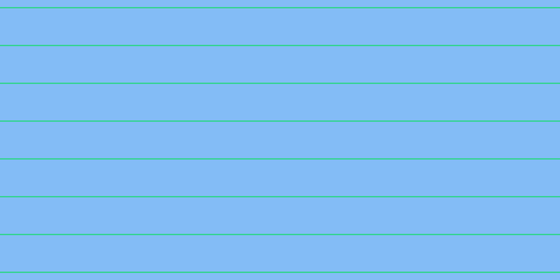 #097bf0 (50%), #36d393 horizontal lines, two pixels wide, fifty-two pixels apart