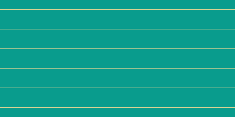 #099c8d, #dbd393 horizontal lines, two pixels wide, sixty-five pixels apart