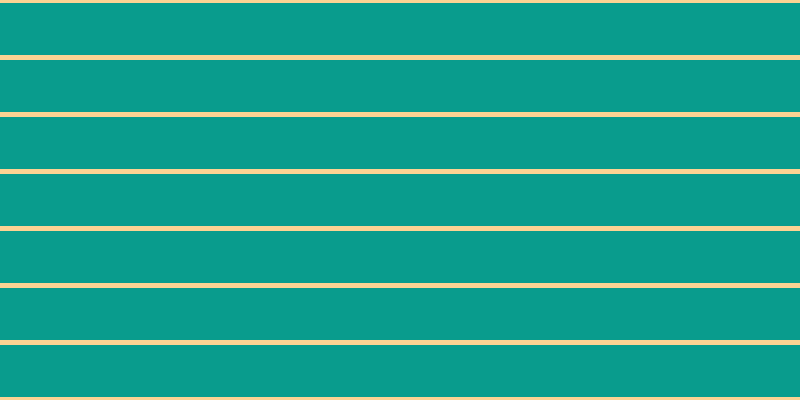 #099c8d, #fcd393 horizontal lines, five pixels wide, fifty-two pixels apart