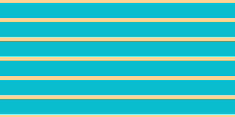 #09bdcf, #fcd393 horizontal lines, fourteen pixels wide, fifty-two pixels apart