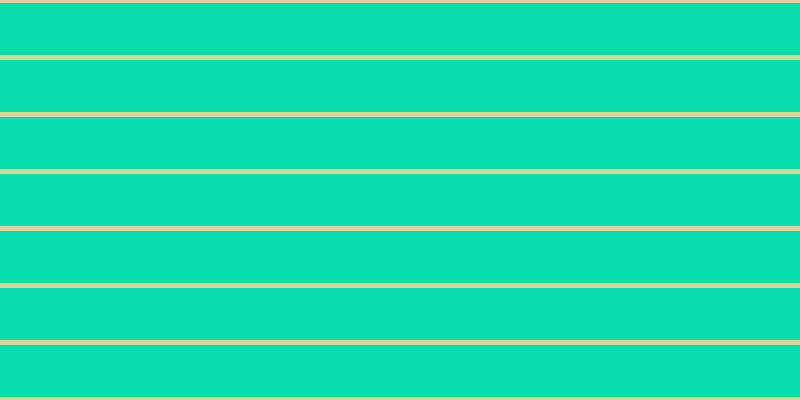 #09deae, #dbd393 horizontal lines, five pixels wide, fifty-two pixels apart