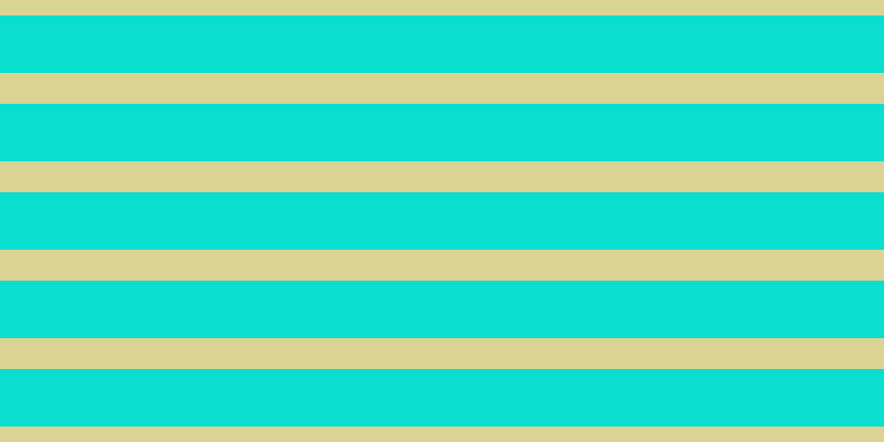 #09decf, #dbd393 horizontal lines, twenty-eight pixels wide, fifty-two pixels apart