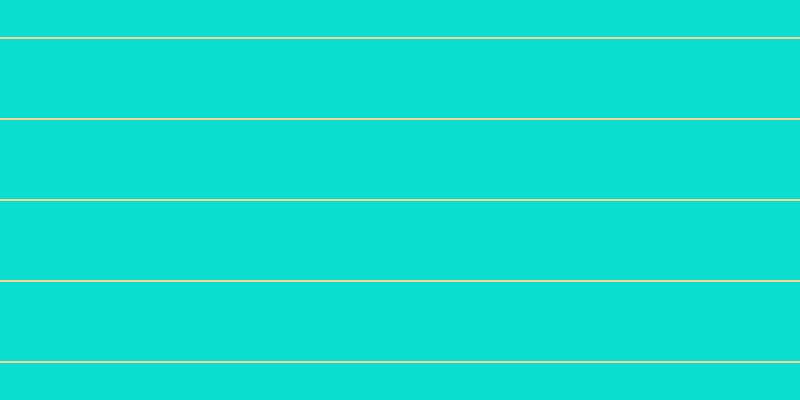 #09decf, #fcd393 horizontal lines, two pixels wide, seventy-nine pixels apart