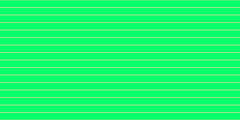 #09ff6c, #fcd393 horizontal lines, two pixels wide, twenty-three pixels apart