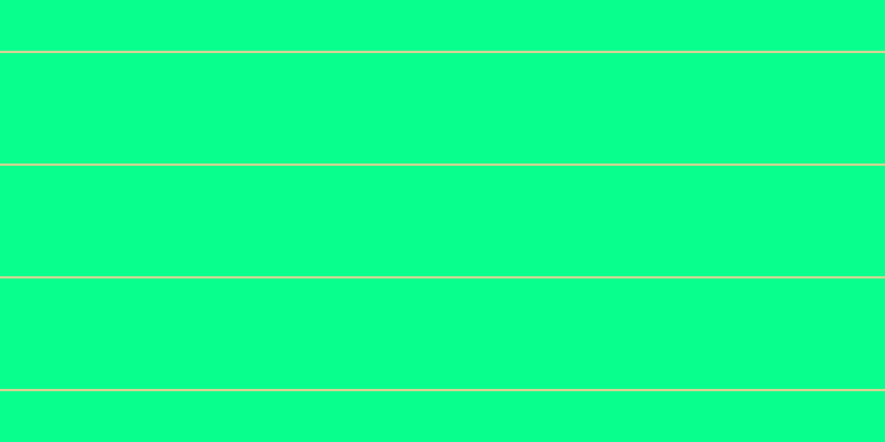 #09ff8d, #dbd393 horizontal lines, two pixels wide, one hundred pixels apart