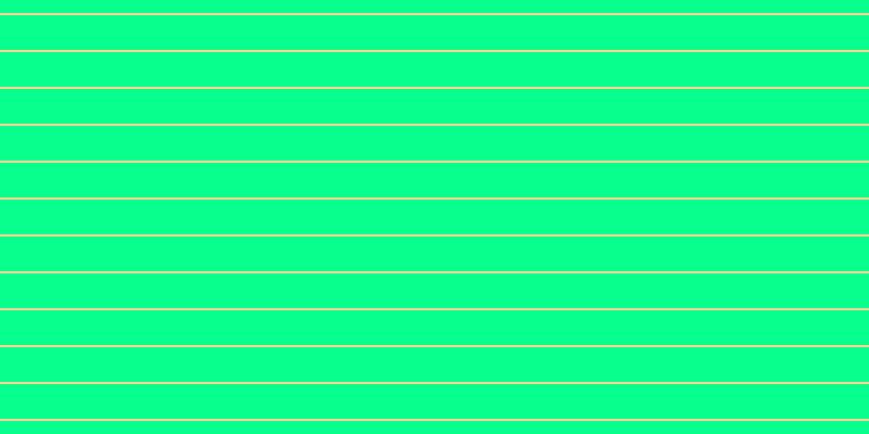 #09ff8d, #fcd393 horizontal lines, two pixels wide, thirty-two pixels apart