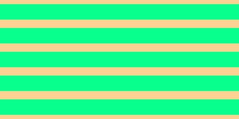 #09ff8d, #fcd393 horizontal lines, twenty-eight pixels wide, fifty-two pixels apart