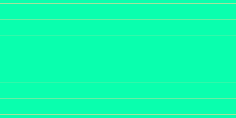 #09ffae, #fcd393 horizontal lines, two pixels wide, fifty-two pixels apart