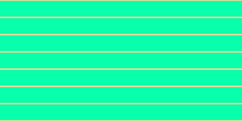 #09ffae, #fcd393 horizontal lines, five pixels wide, fifty-two pixels apart