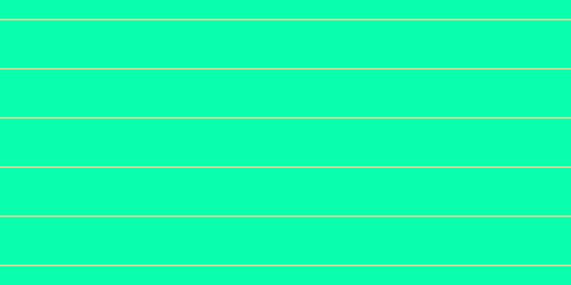 #09ffae, #fcd393 horizontal lines, two pixels wide, sixty-seven pixels apart