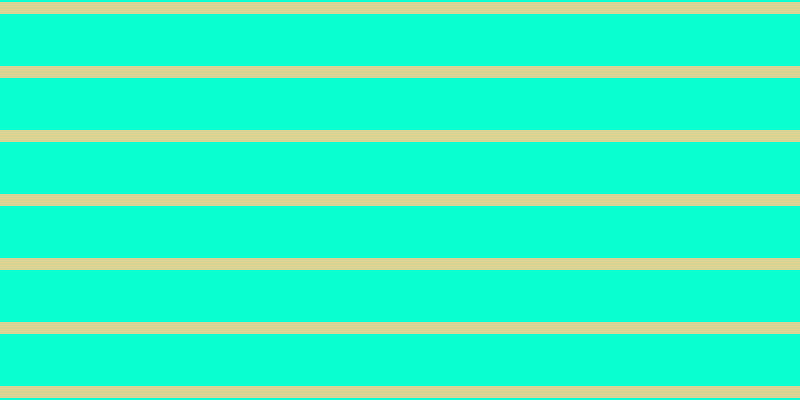 #09ffcf, #dbd393 horizontal lines, twelve pixels wide, fifty-two pixels apart