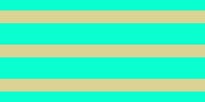 #09ffcf, #dbd393 horizontal lines, fifty pixels wide, eighty-four pixels apart