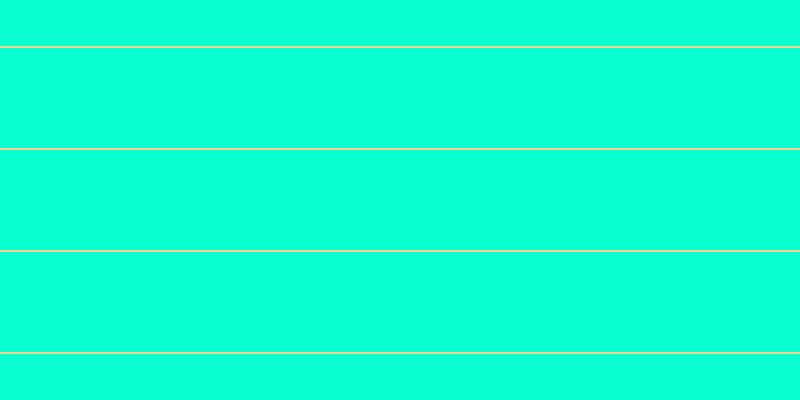 #09ffcf, #fcd393 horizontal lines, two pixels wide, one hundred pixels apart