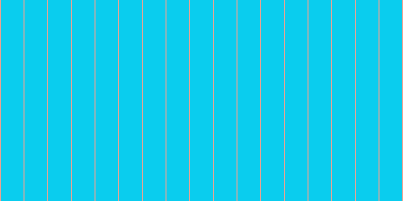 #0acdee, #eba393 vertical lines, two pixels wide, forty-five pixels apart