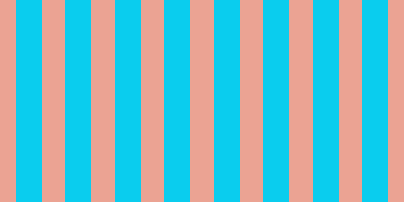 #0acdee, #eba393 vertical lines, forty-six pixels wide, fifty-two pixels apart