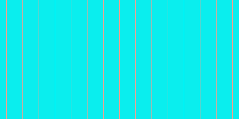 #0aeeee, #eba393 vertical lines, two pixels wide, fifty-two pixels apart