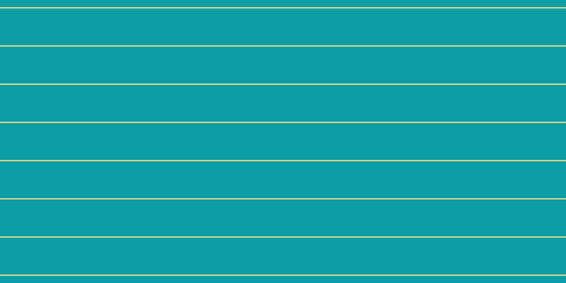 #0b9ea4, #dbd393 horizontal lines, two pixels wide, fifty-two pixels apart
