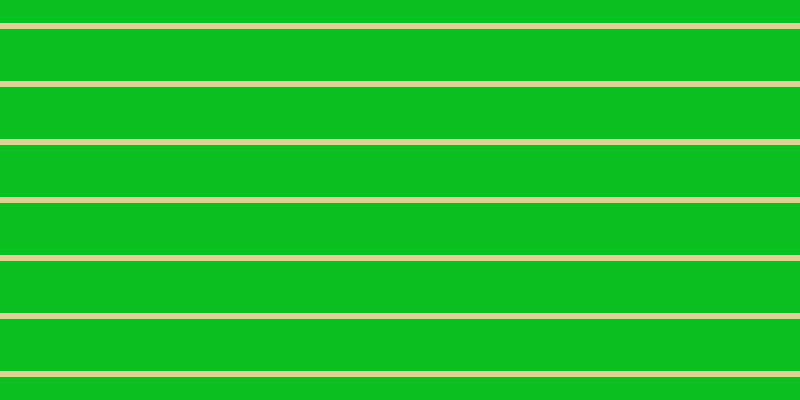 #0bbf20, #dbd393 horizontal lines, six pixels wide, fifty-two pixels apart