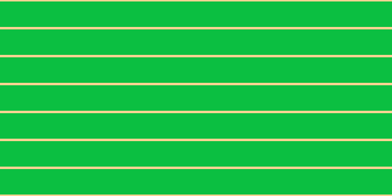 #0bbf41, #fcd393 horizontal lines, five pixels wide, fifty-two pixels apart