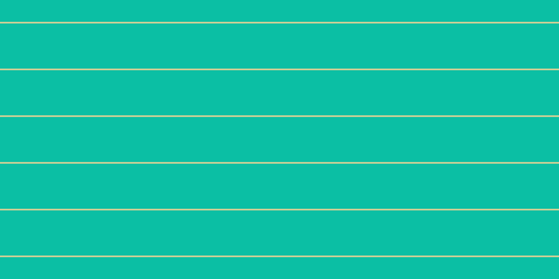 #0bbfa4, #fcd393 horizontal lines, two pixels wide, sixty-five pixels apart
