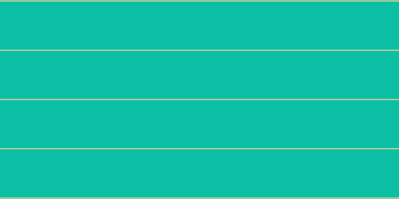 #0bbfa4, #fcd393 horizontal lines, two pixels wide, ninety-seven pixels apart