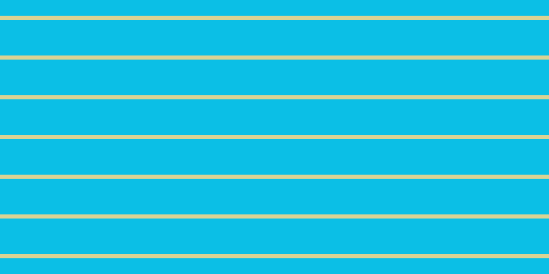 #0bbfe6, #dbd393 horizontal lines, six pixels wide, fifty-two pixels apart