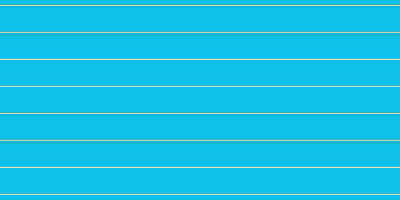 #0bbfe6, #fcd393 horizontal lines, two pixels wide, fifty-two pixels apart