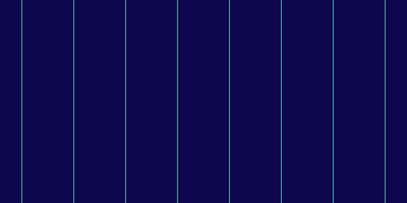 #0c074e, #46a393 vertical lines, two pixels wide, one hundred pixels apart