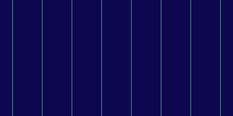 #0c074e, #67a393 vertical lines, two pixels wide, one hundred pixels apart