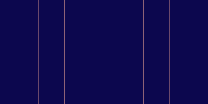 #0c074e, #eba393 vertical lines, one pixels wide, one hundred pixels apart