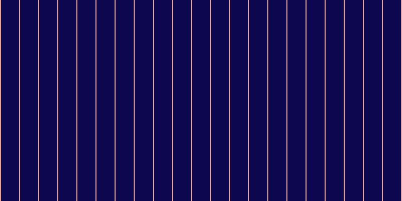#0c074e, #eba393 vertical lines, two pixels wide, thirty-six pixels apart