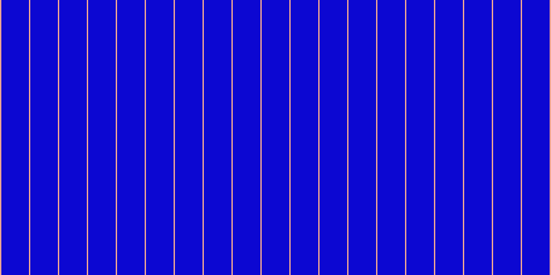 #0c07d2, #eba393 vertical lines, two pixels wide, forty pixels apart