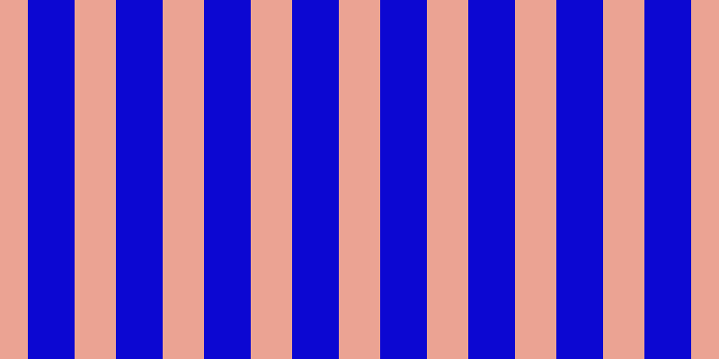 #0c07d2, #eba393 vertical lines, forty-six pixels wide, fifty-two pixels apart