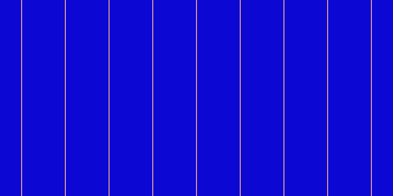 #0c07d2, #eba393 vertical lines, two pixels wide, eighty-seven pixels apart