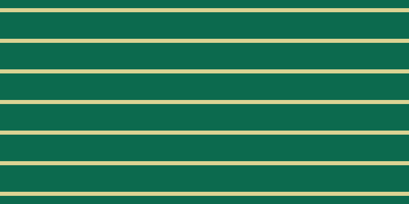 #0c6a4e, #dbd393 horizontal lines, eight pixels wide, fifty-two pixels apart