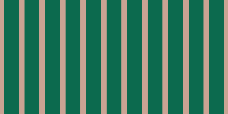 #0c6a4e, #caa393 vertical lines, twenty pixels wide, fifty-two pixels apart