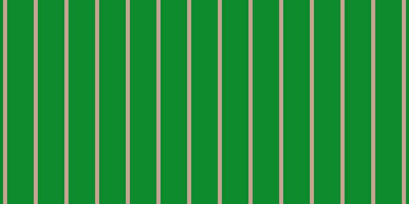 #0c8b2d, #caa393 vertical lines, eight pixels wide, fifty-two pixels apart