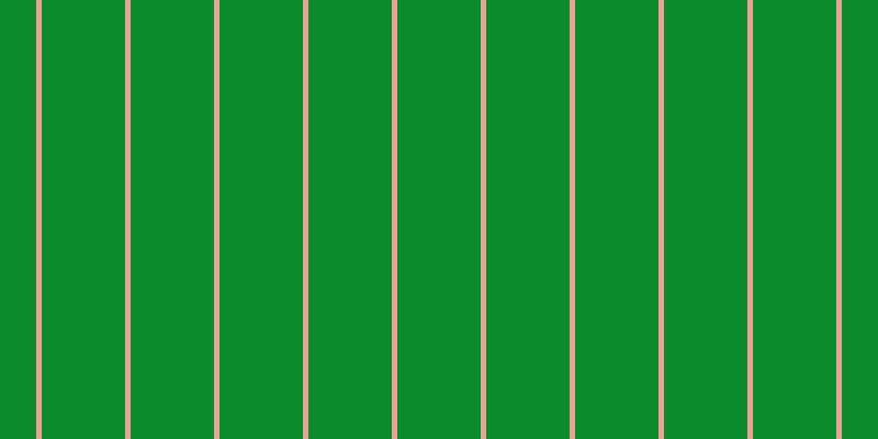 #0c8b2d, #eba393 vertical lines, five pixels wide, seventy-six pixels apart