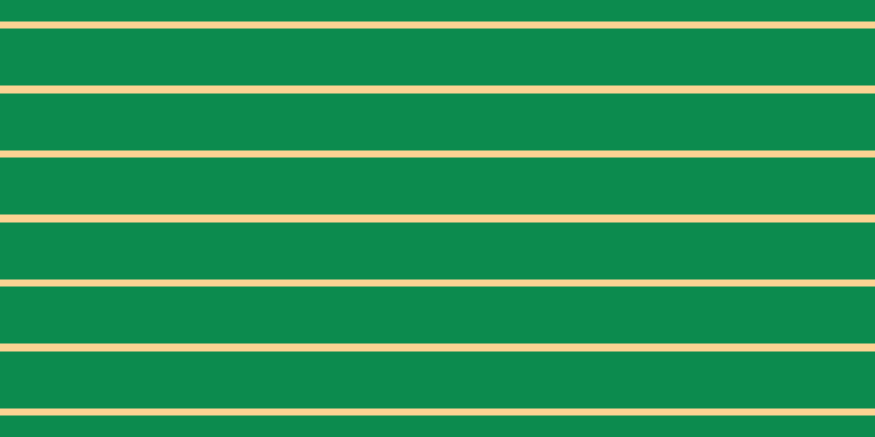 #0c8b4e, #fcd393 horizontal lines, seven pixels wide, fifty-two pixels apart
