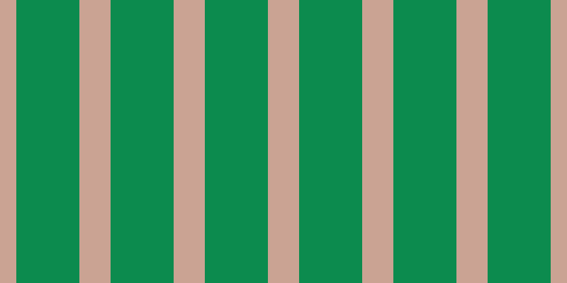 #0c8b4e, #caa393 vertical lines, forty-four pixels wide, eighty-nine pixels apart