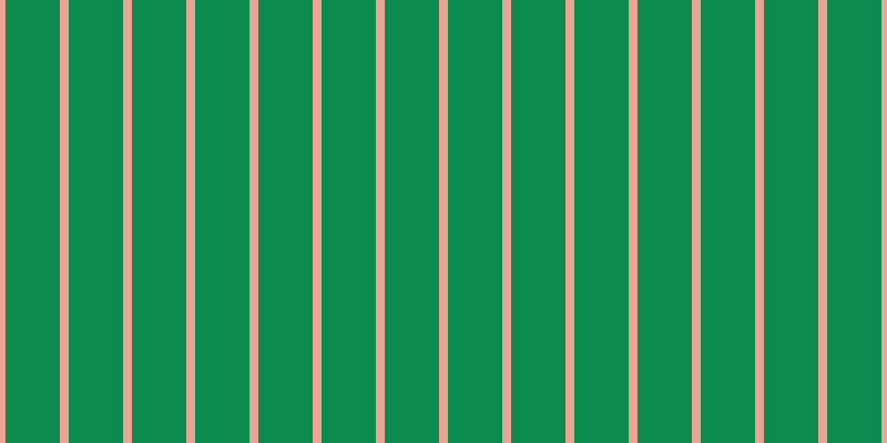 #0c8b4e, #eba393 vertical lines, eight pixels wide, forty-nine pixels apart