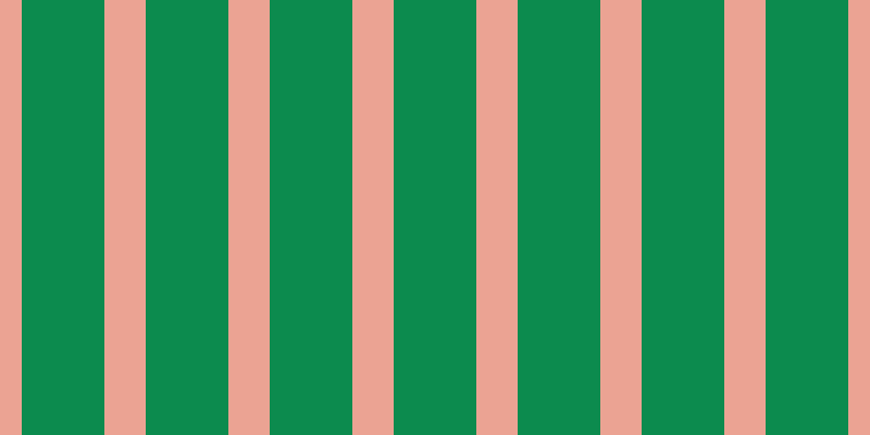 #0c8b4e, #eba393 vertical lines, thirty-eight pixels wide, seventy-six pixels apart
