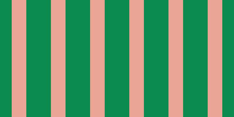 #0c8b4e, #eba393 vertical lines, fifty pixels wide, eighty-four pixels apart