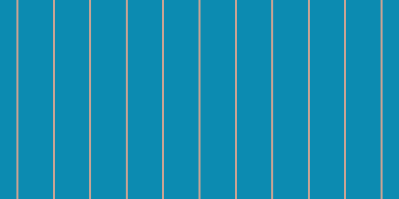 #0c8bb1, #caa393 vertical lines, four pixels wide, sixty-nine pixels apart